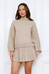 Seasonal Style Knit Sweater Camel