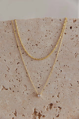 Sarai Crystal Pendant Necklace Set Gold