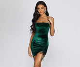Ruched And Luxe Velvet Mini Dress
