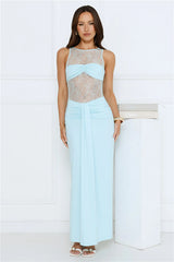 Stir Love Potion Lace Maxi Dress Blue
