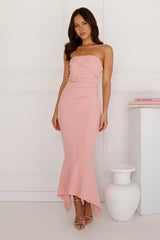 Sizzling Sparks Strapless Midi Dress Pink