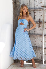 Sipping Wine Maxi Dress Blue