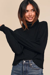 Amazing Memories Black Turtleneck Sweater