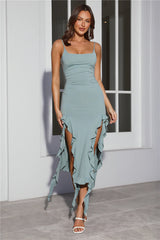 Send A Hint Midi Dress Sage