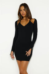 Stride Onward Mini Dress Black
