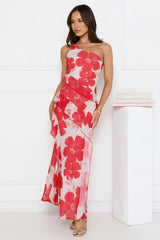 Summer Serenade One Shoulder Maxi Dress Pink