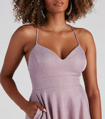 Midnight Sparkle Skater Dress