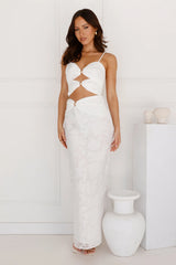 Secluded Shores Maxi Skirt White