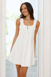 Sunbeam Fantasy Babydoll Mini Dress White