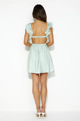 Serene Sunshine Mini Dress Sage