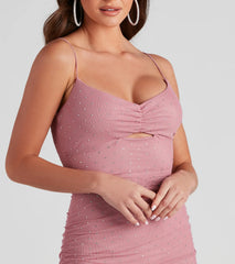 Nina Mesh Heat Stone Party Dress