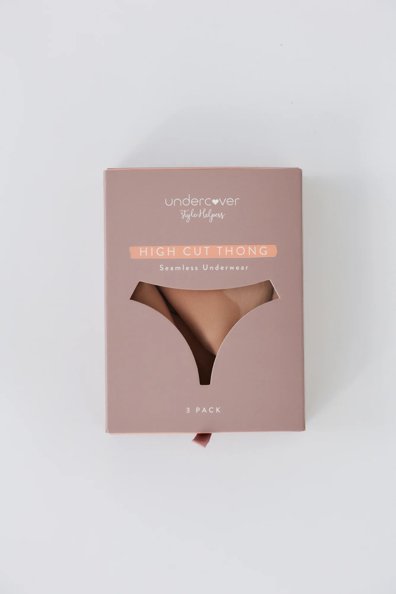 UNDERCOVER Style Helpers Seamless High Cut Thong Latte 3 Pack