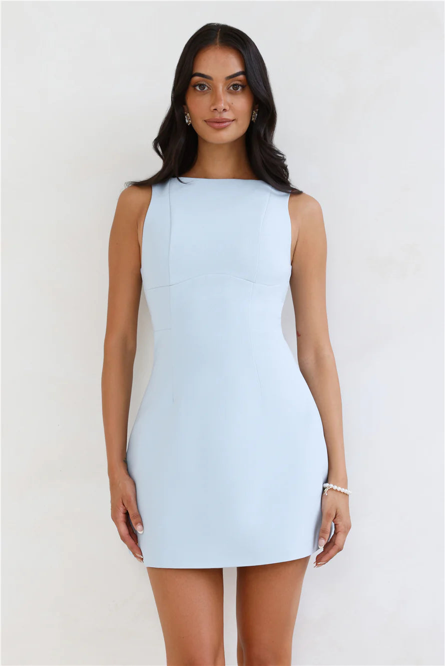 Simplicity Is Best Mini Dress Blue