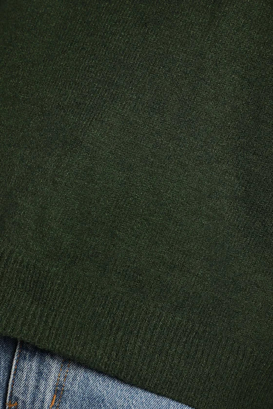 Amazing Memories Emerald Green Turtleneck Sweater