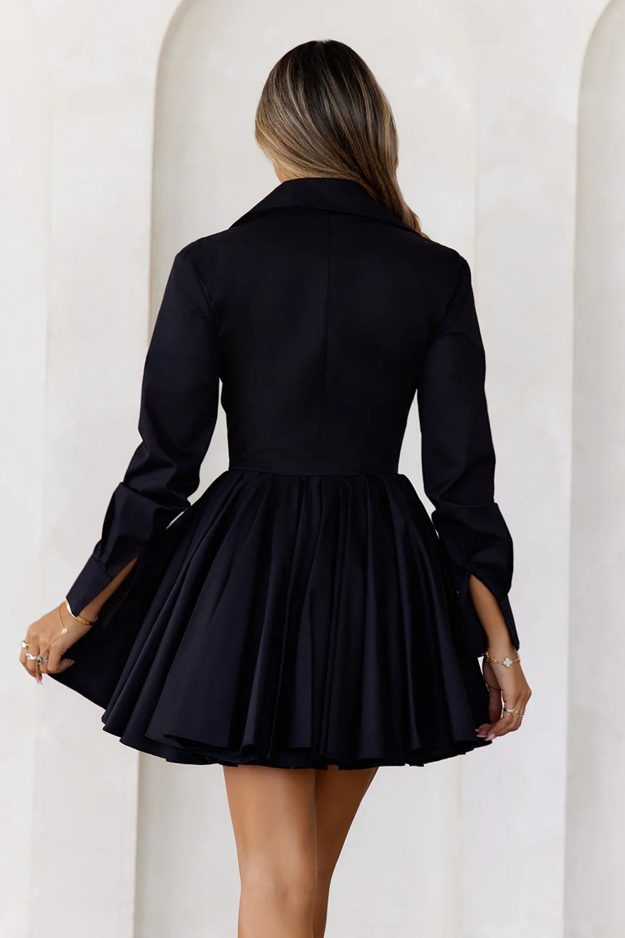 Stylish Adventures Shirt Dress Black