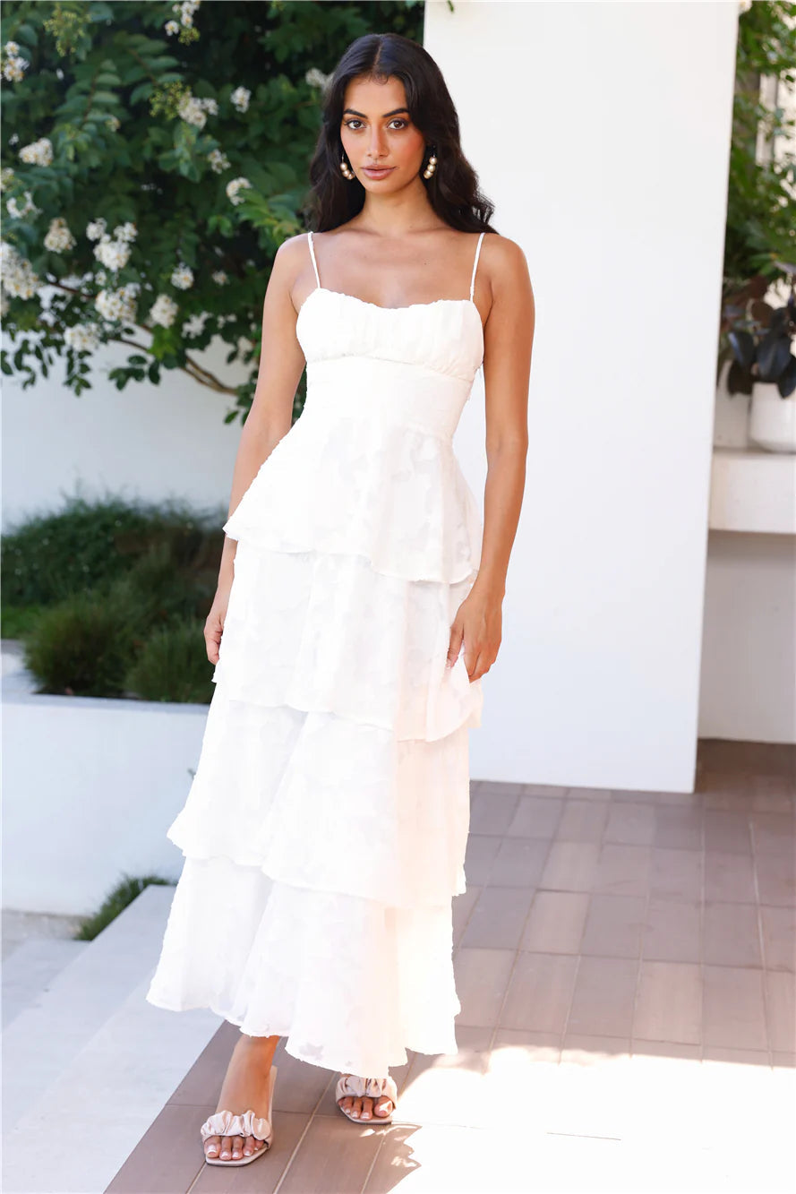 Thriving Now Maxi Dress White