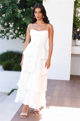 Thriving Now Maxi Dress White