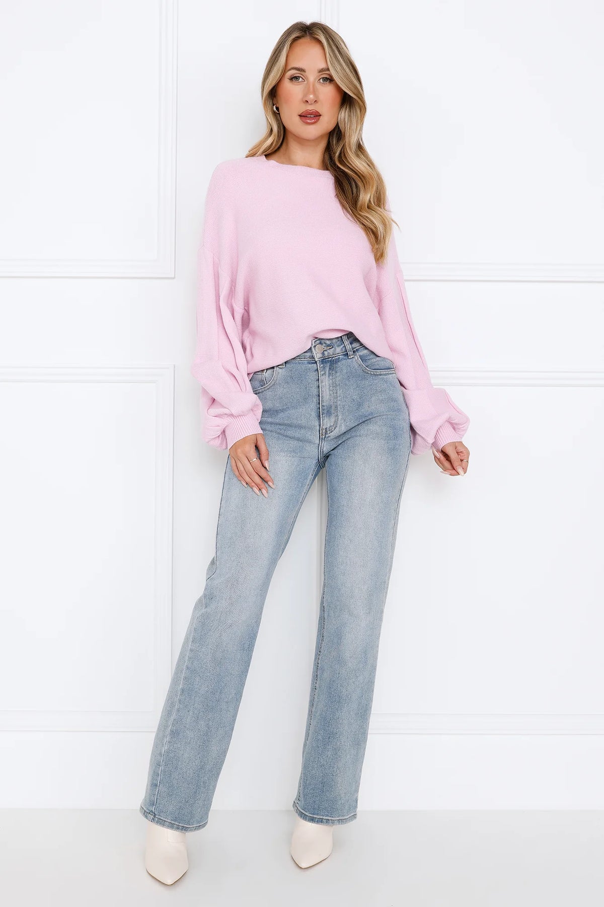 Snowing Outside Knit Sweater Lilac