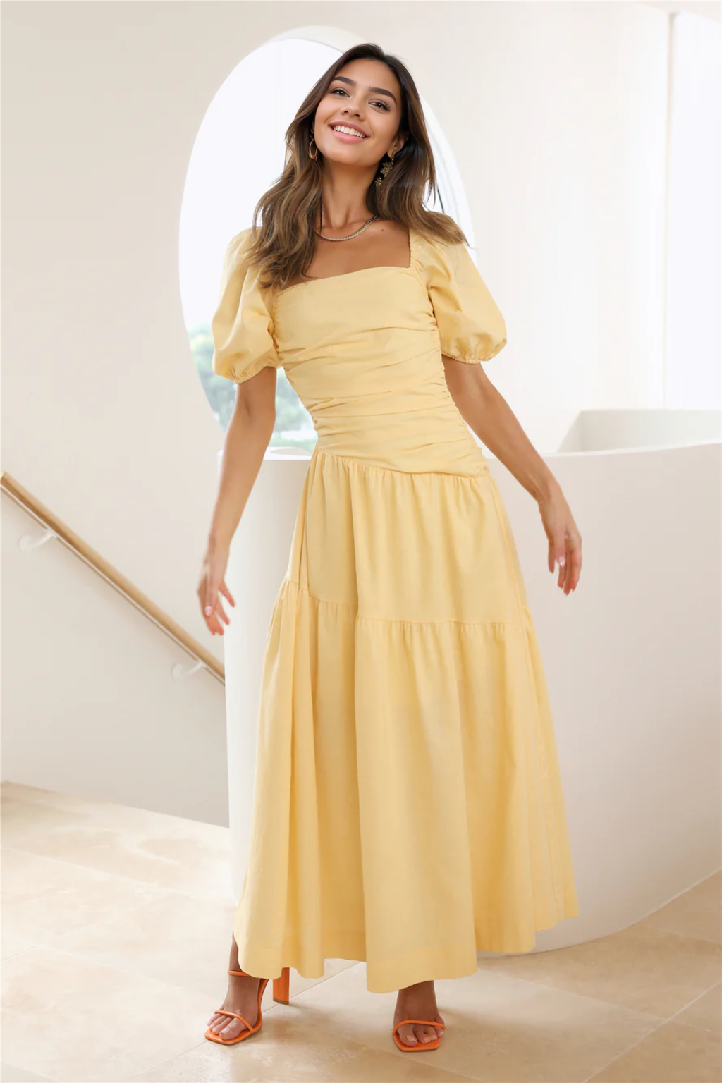 Little Bo Peep Midi Dress Yellow