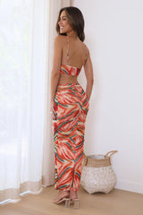 She Always Slays Midi Dress Orange