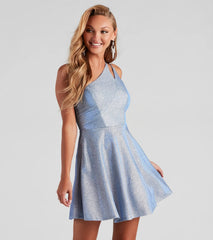Stacie Glitter Skater Party Dress