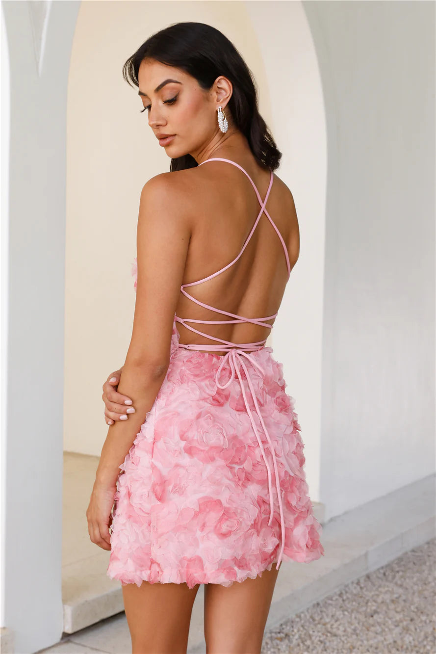 Seasonal Burst Mini Dress Pink