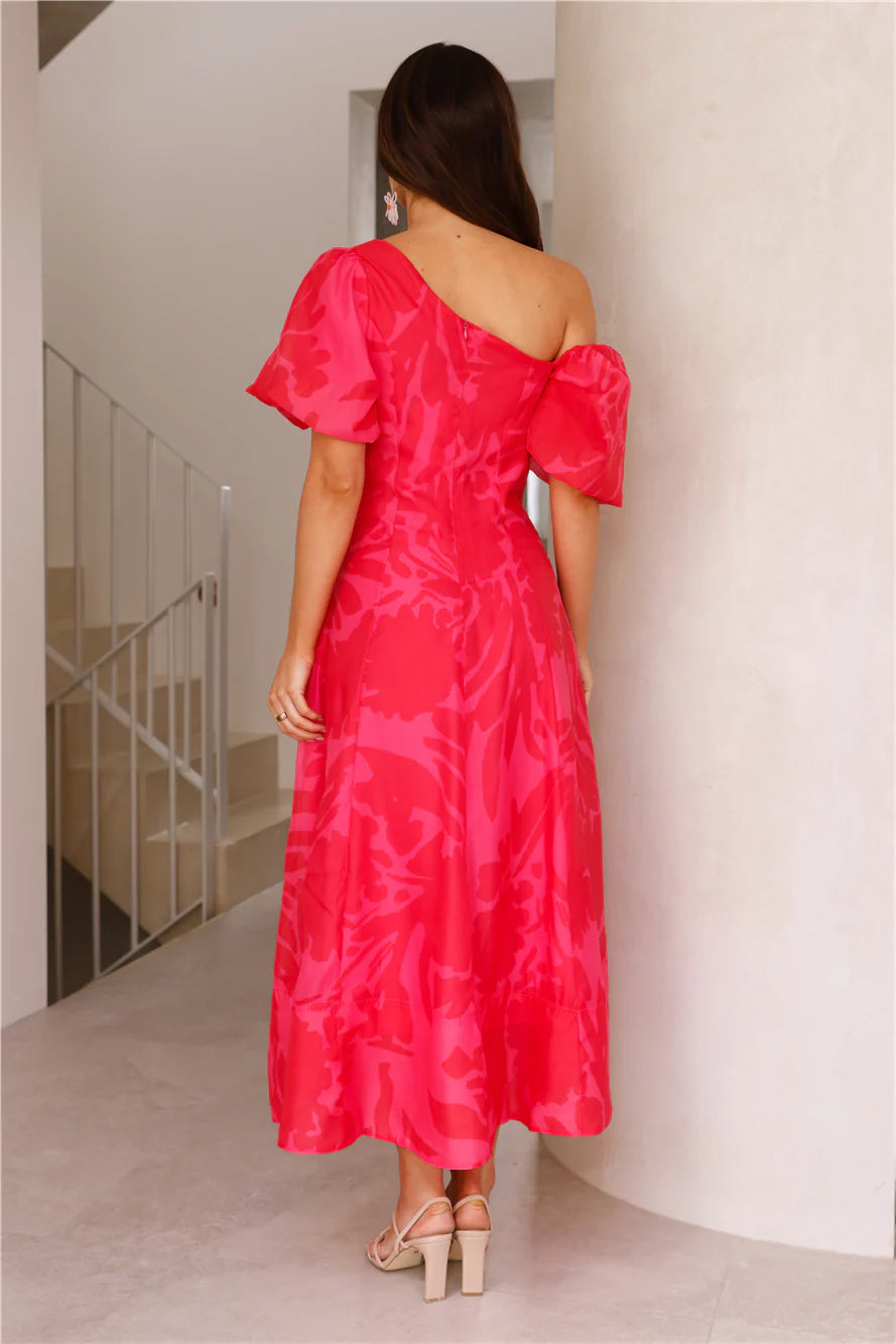 Shadows In The Sun Midi Dress Pink