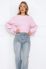 Snowing Outside Knit Sweater Lilac