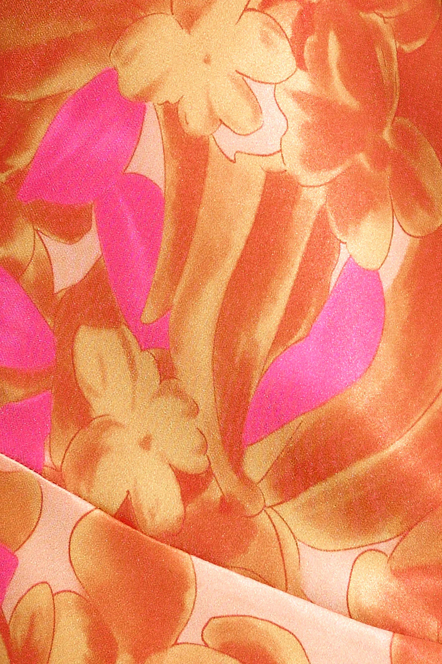 Silky Silhouette Midi Dress Orange