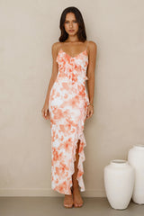 Sunkissed Simplicity Mesh Maxi Dress Orange