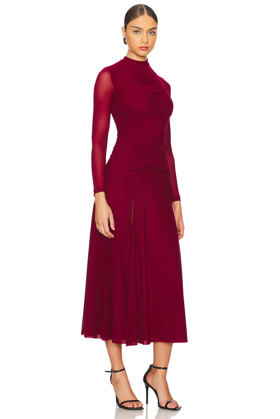 Liyana Ruched Mesh Dress