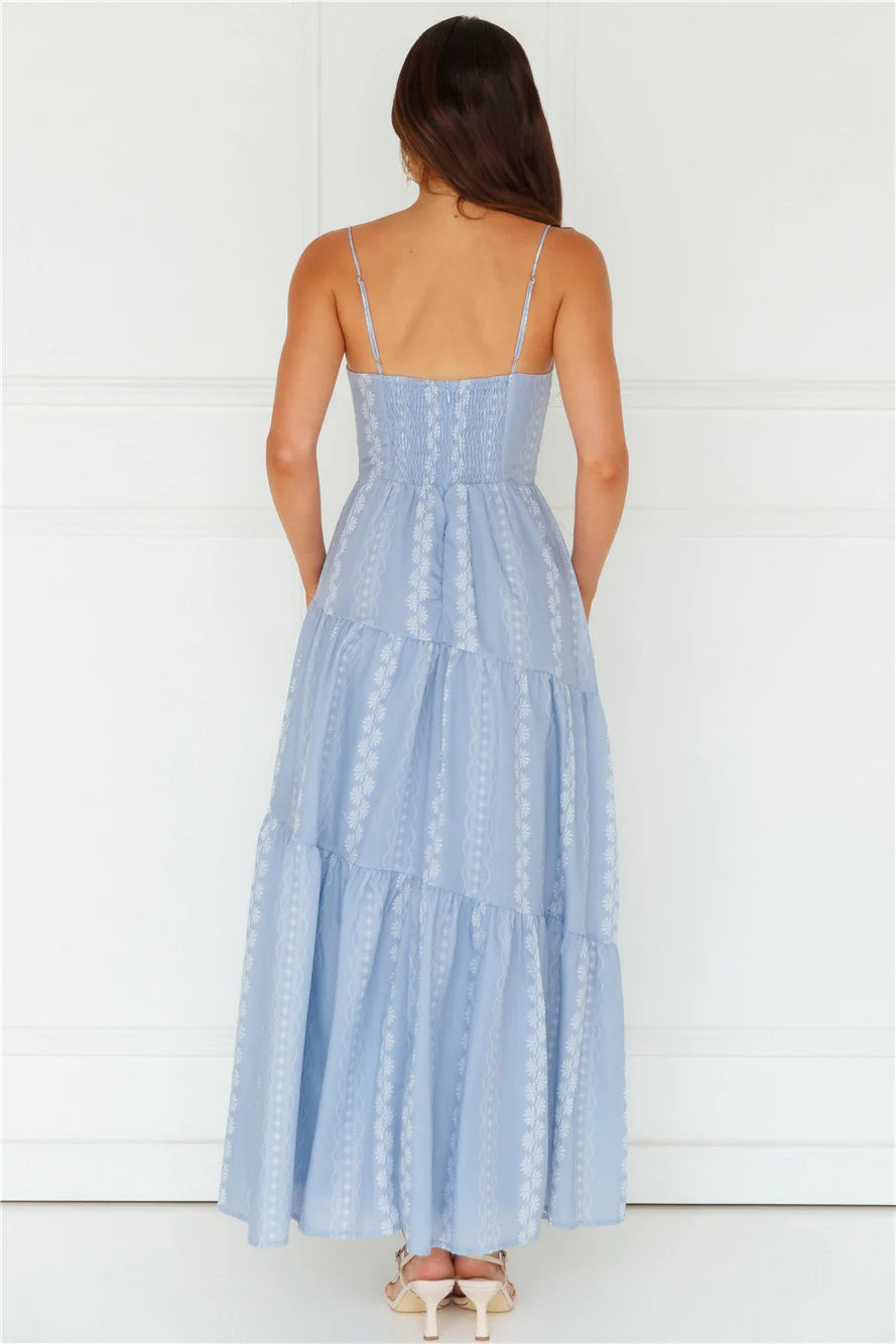 Secret Oasis Maxi Dress Blue