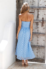 Sipping Wine Maxi Dress Blue