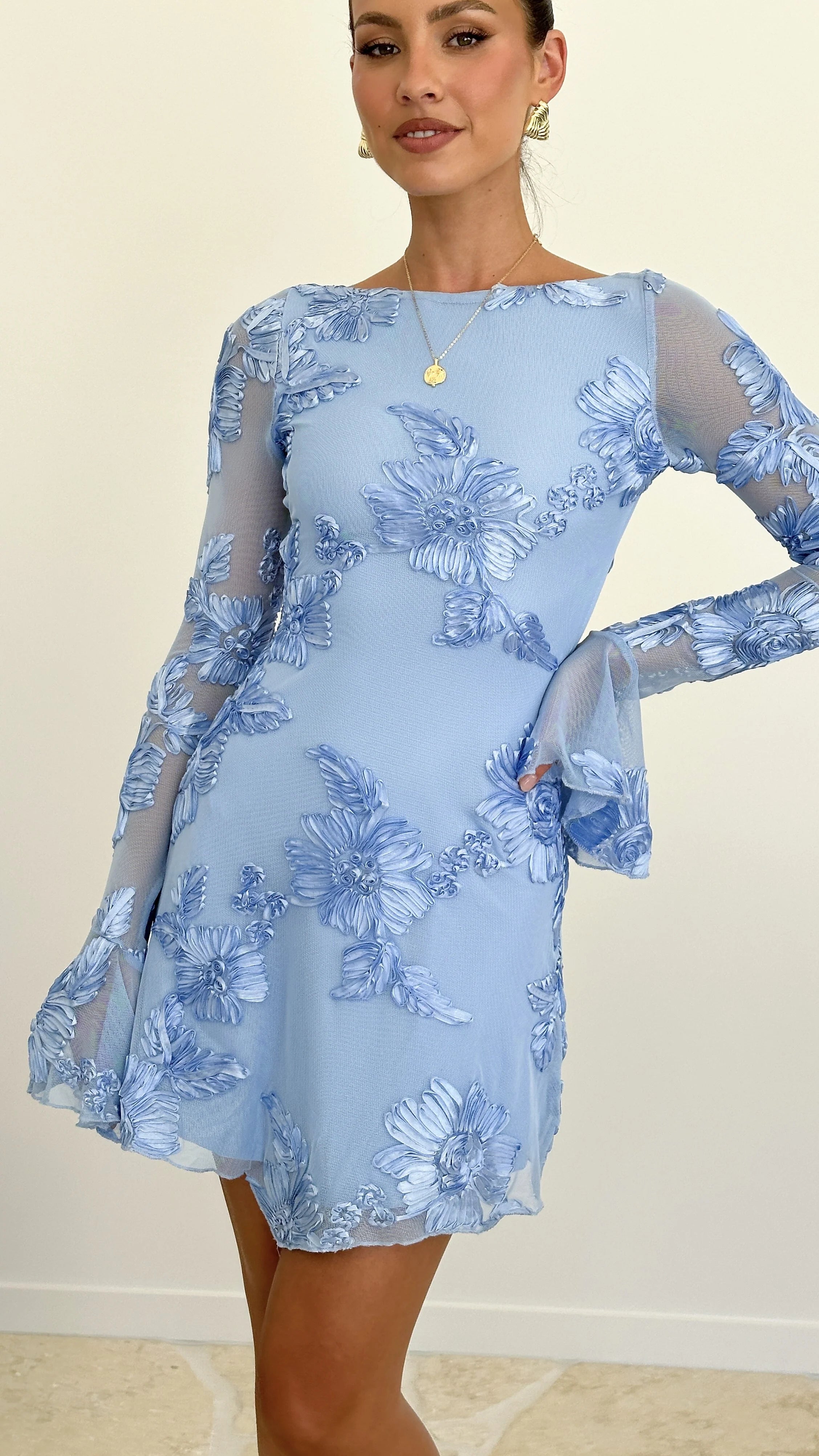 Lanesia Mini Dress - Blue