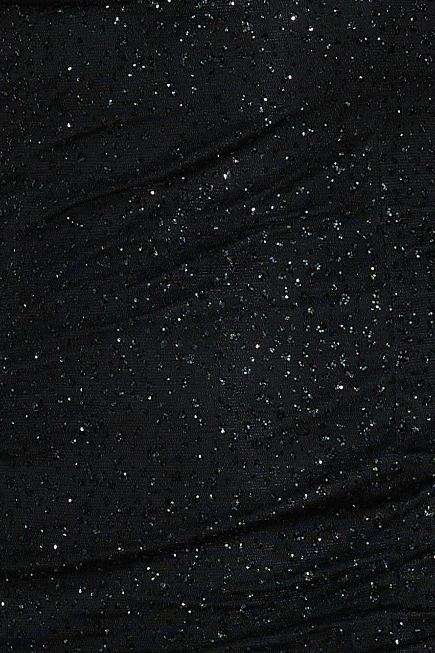 Sparkle Now Glitter Midi Dress Black