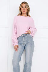 Snowing Outside Knit Sweater Lilac