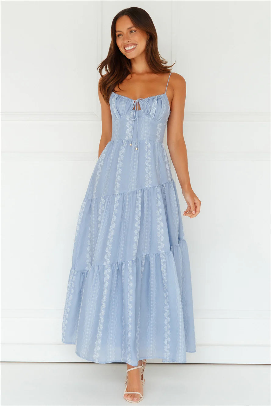 Secret Oasis Maxi Dress Blue