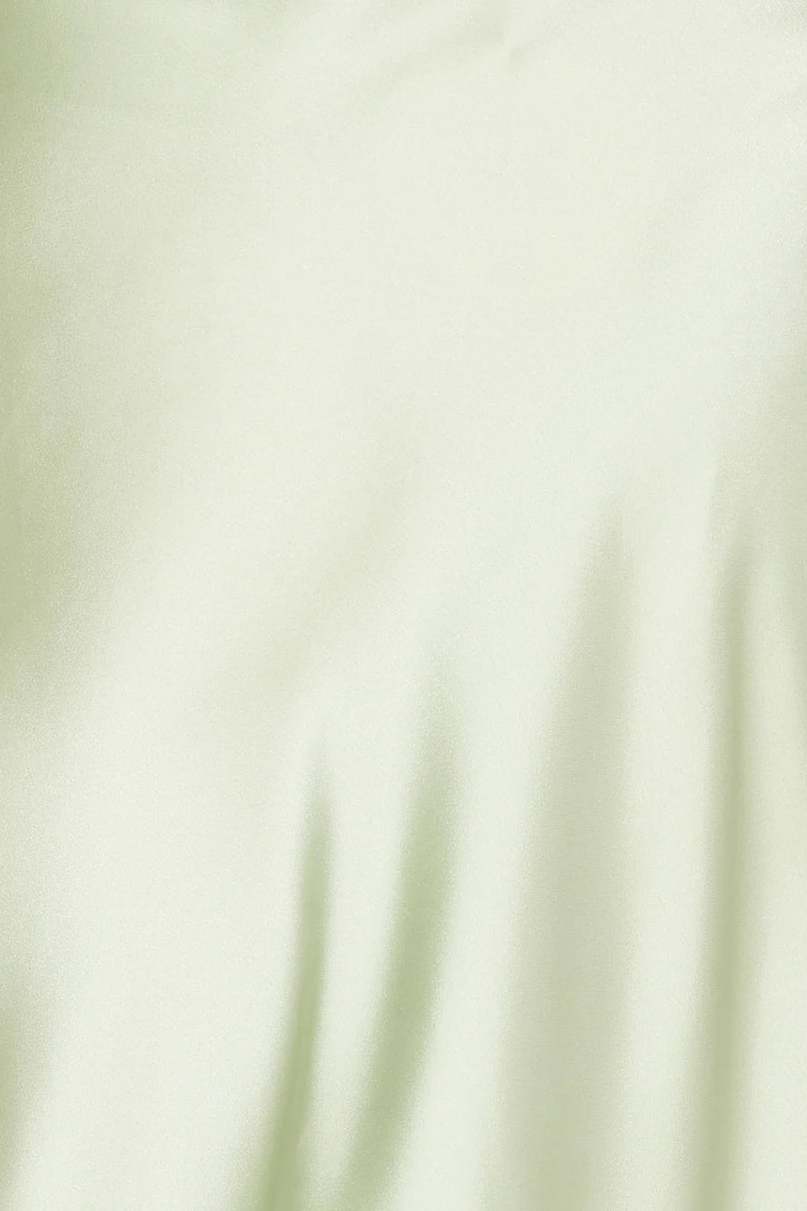Indigo Fields Satin Maxi Dress Green