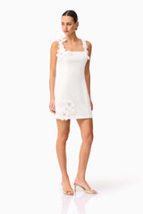 Chantelle Floral Mini Dress in White