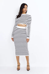 Set On You Knitted Crop Top White
