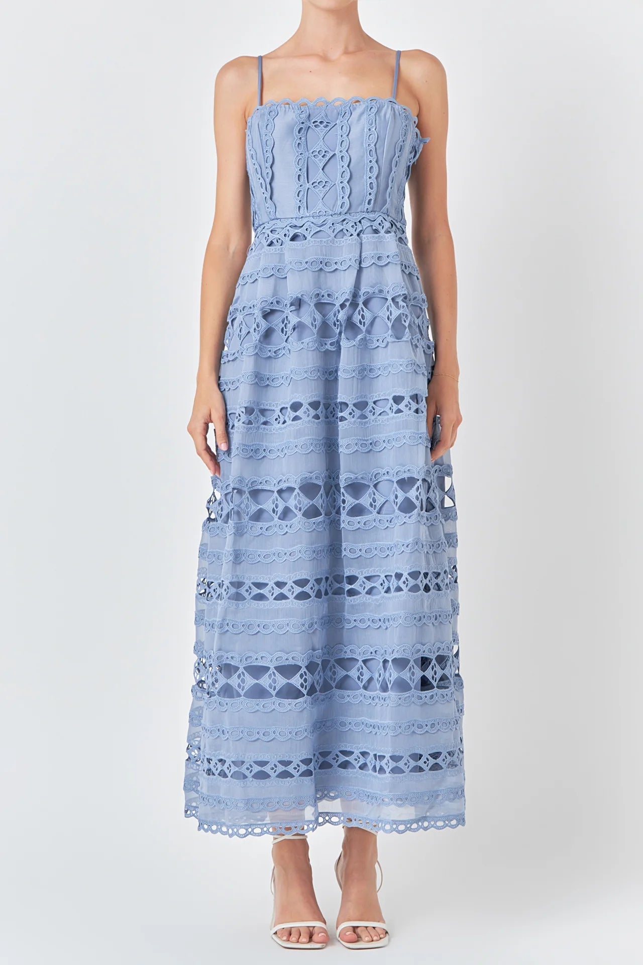 Combination Lace Maxi Dress