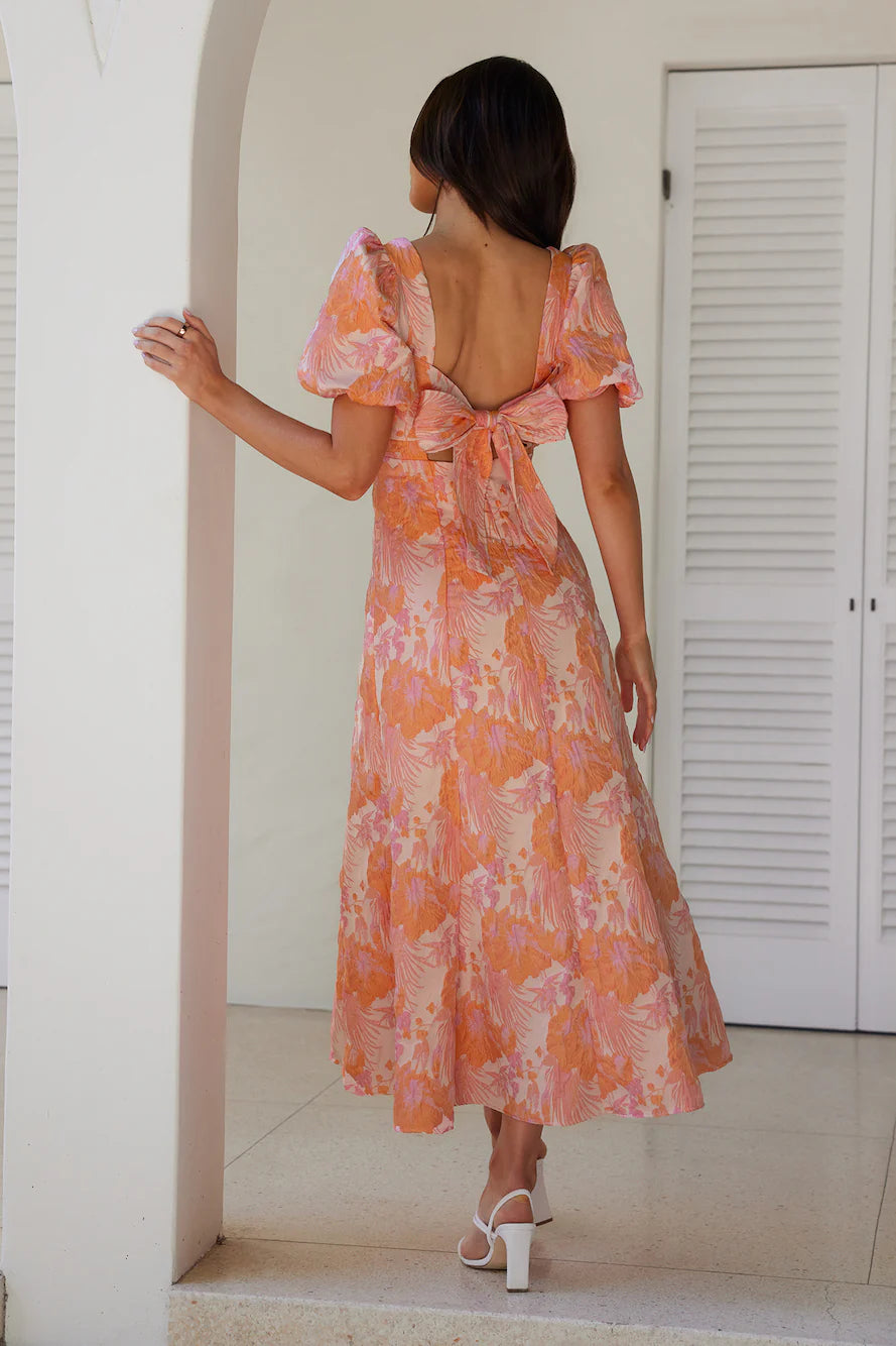 Springtime Calling Midi Dress Pink