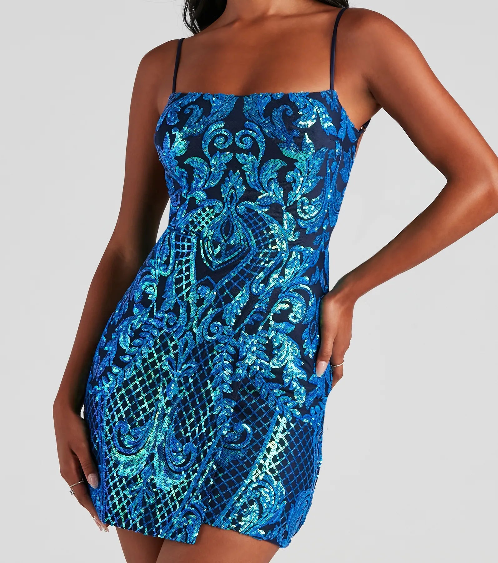 Kaylie Sequin Short Party Dress