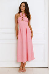 Secret Diaries Halter Maxi Dress Pink