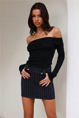 She's A City Girl Mini Skirt Charcoal