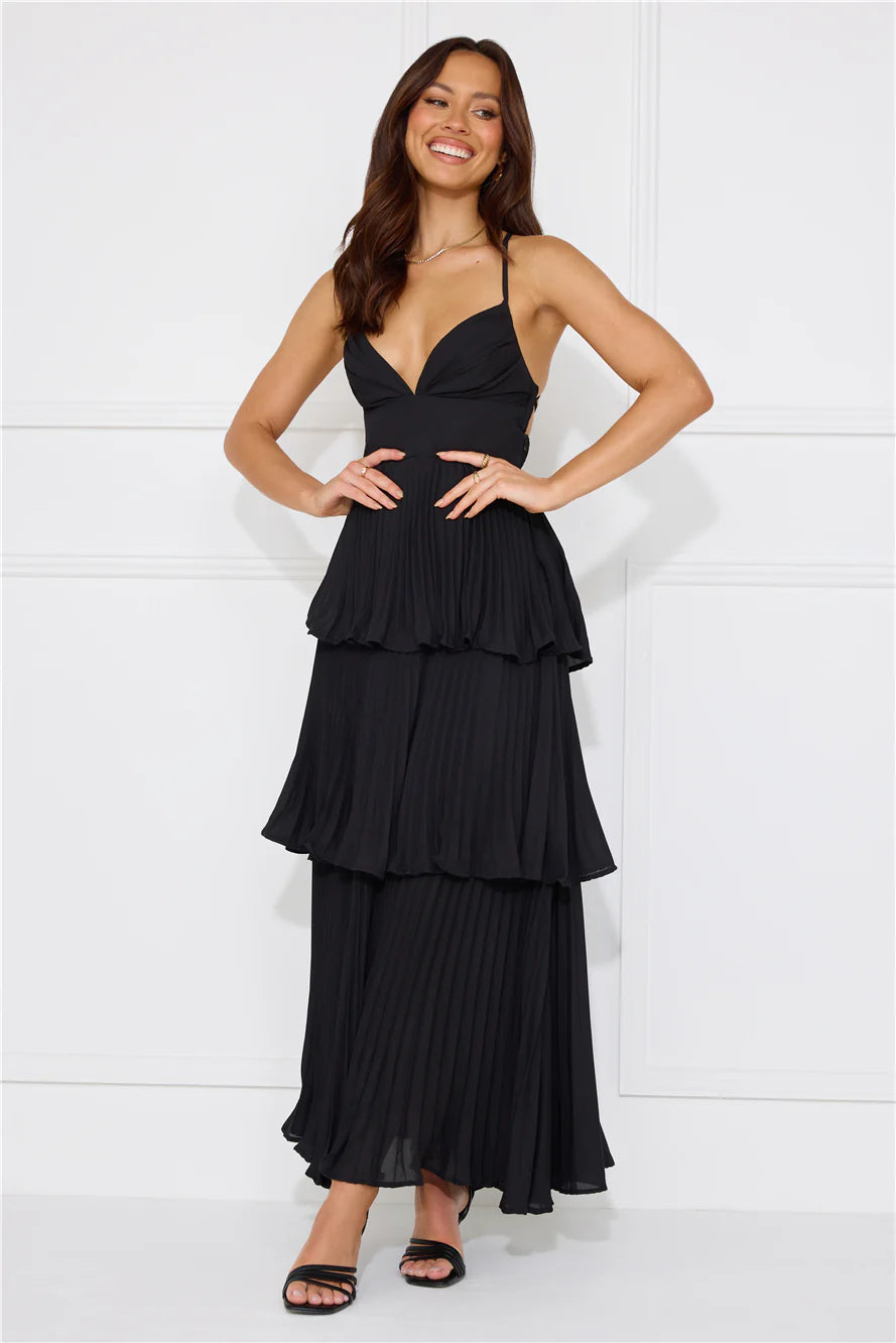 Fashionably Ever After Maxi Dress Black