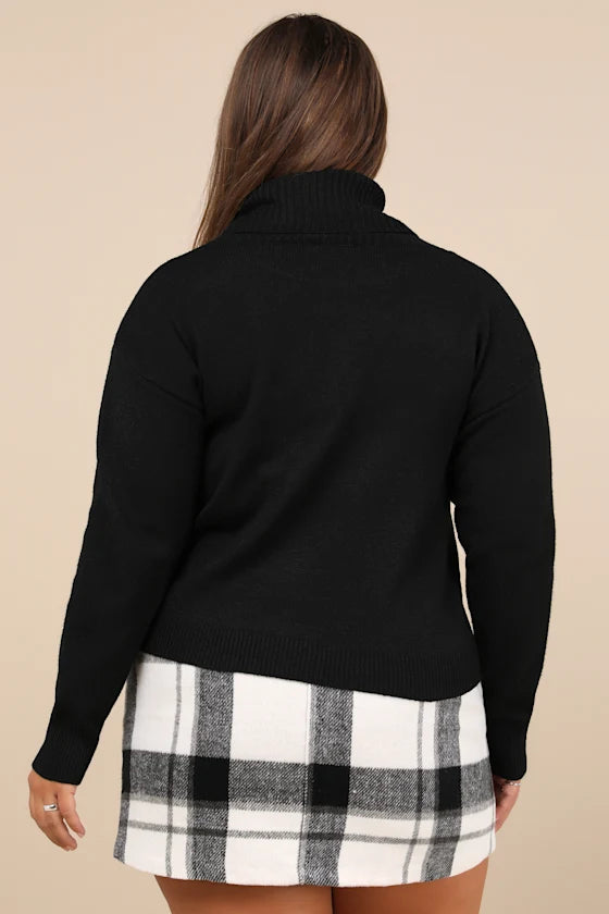 Amazing Memories Black Turtleneck Sweater