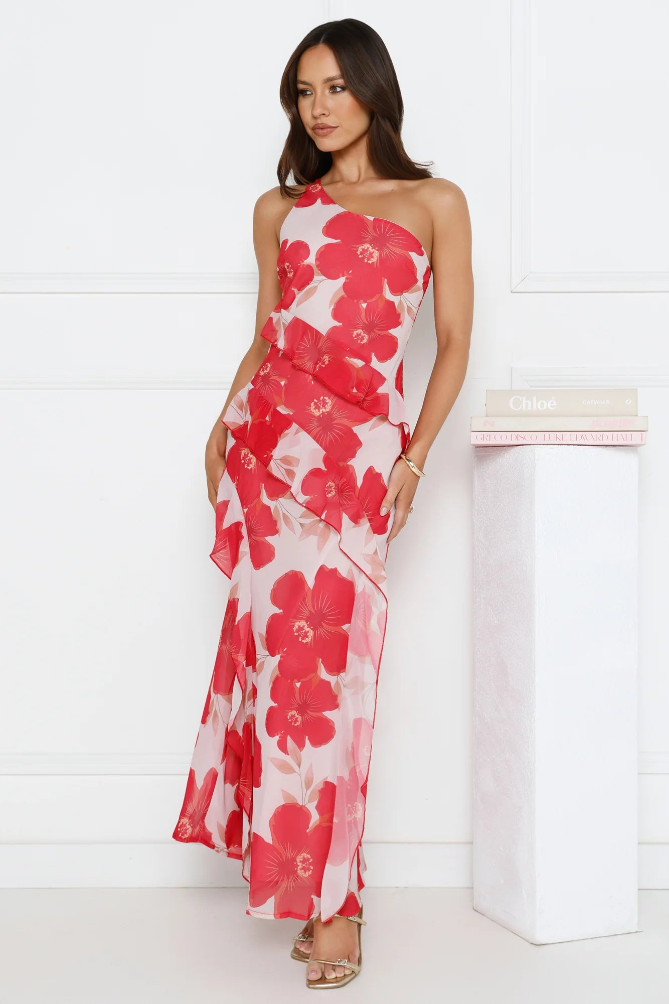 Summer Serenade One Shoulder Maxi Dress Pink