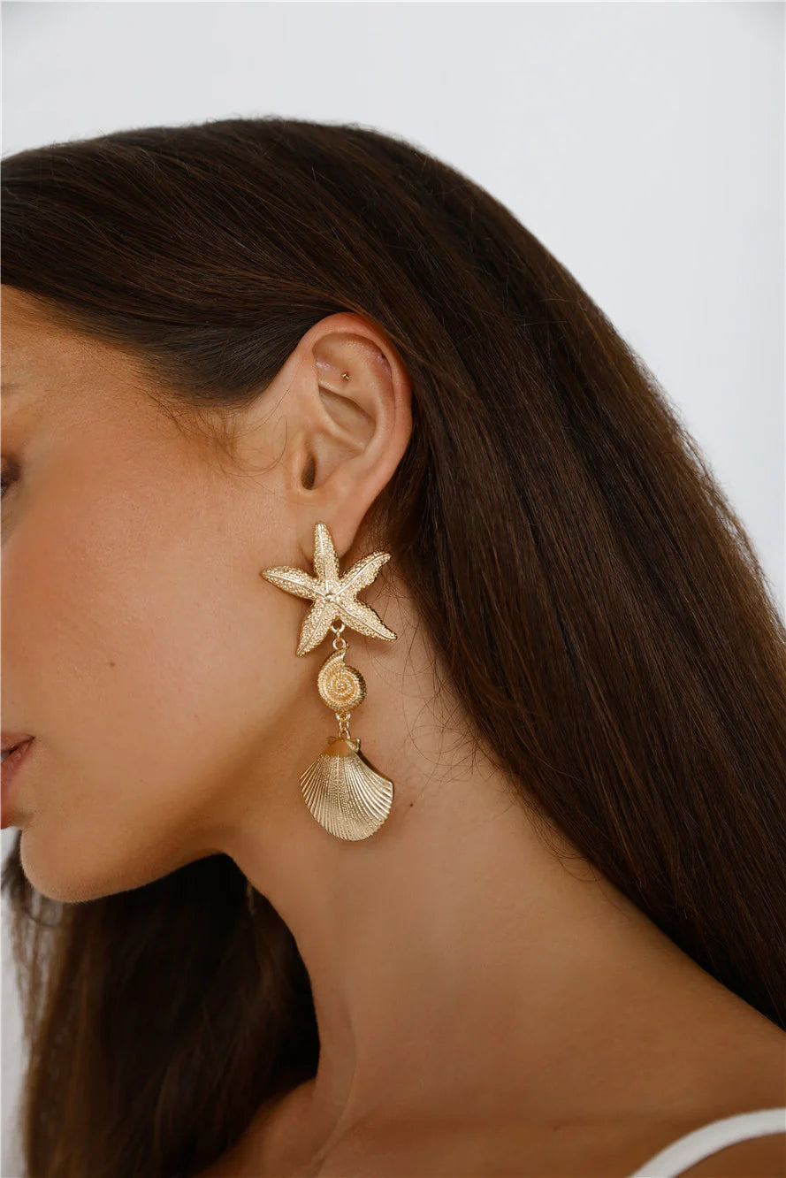 Shore Treasure Earrings Gold