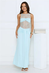 Stir Love Potion Lace Maxi Dress Blue